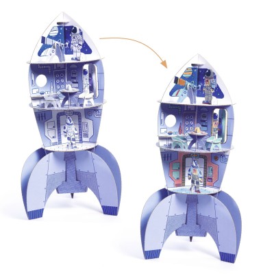 Color Assemble Play Space Rocket Djeco