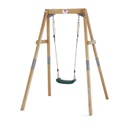 2-In-1 Wooden Single Swing Set Plum