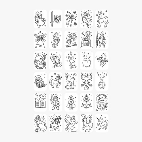 Refil Draw Mini Once Upon a Time - Animals Kidywolf