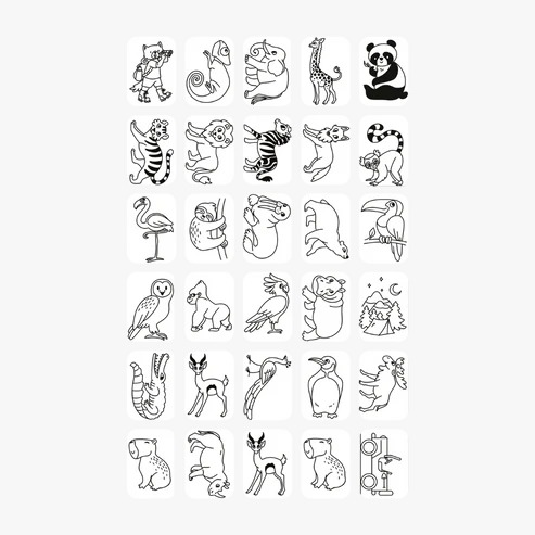 Refil Draw Mini Once Upon a Time - Animals Kidywolf