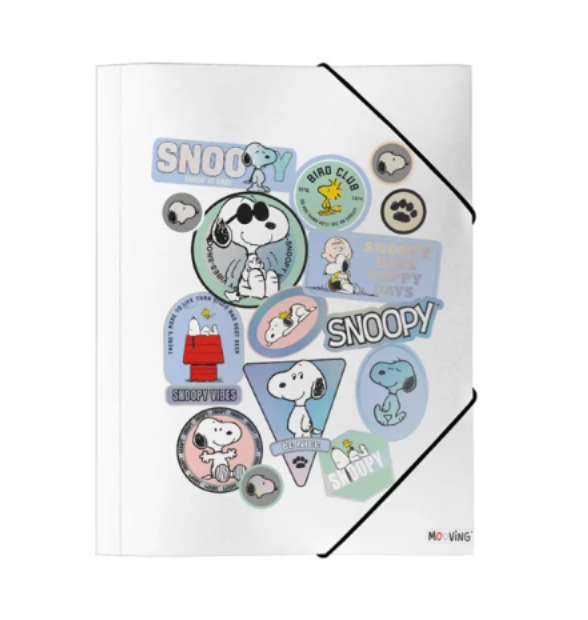 Carpeta con elástico 3 solapas Snoopy Oficio Mooving