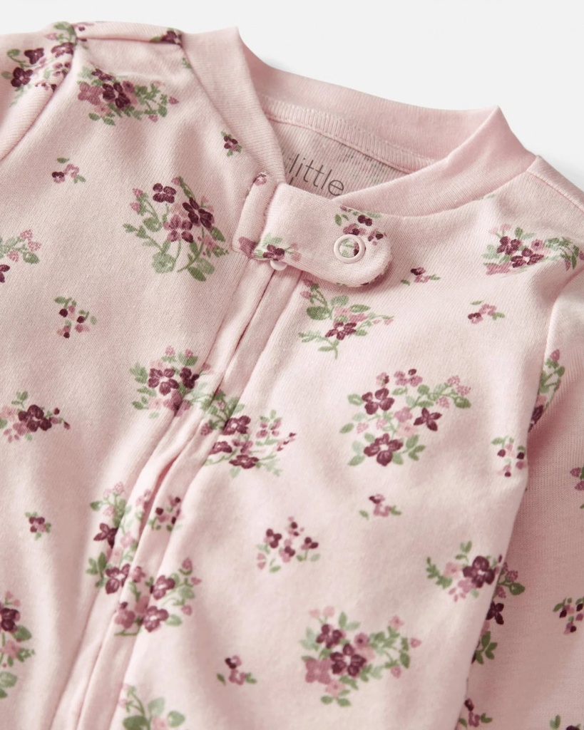 Pijama 1Pc C/Pie Floral Alg Org Little Planet6M Carters