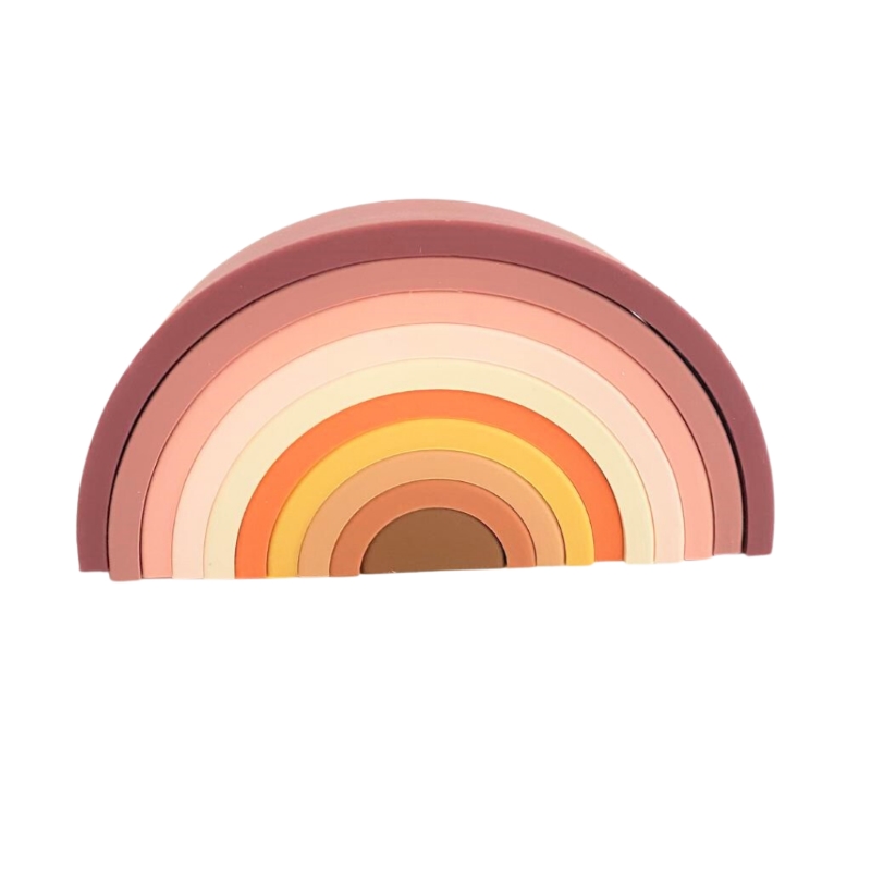 Arcoiris en silicona grande rosa Hopping