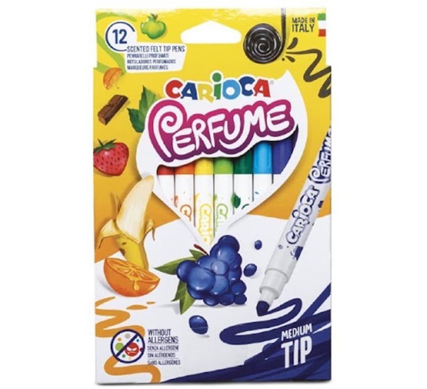 Marcadores finos perfumados x 12 Carioca