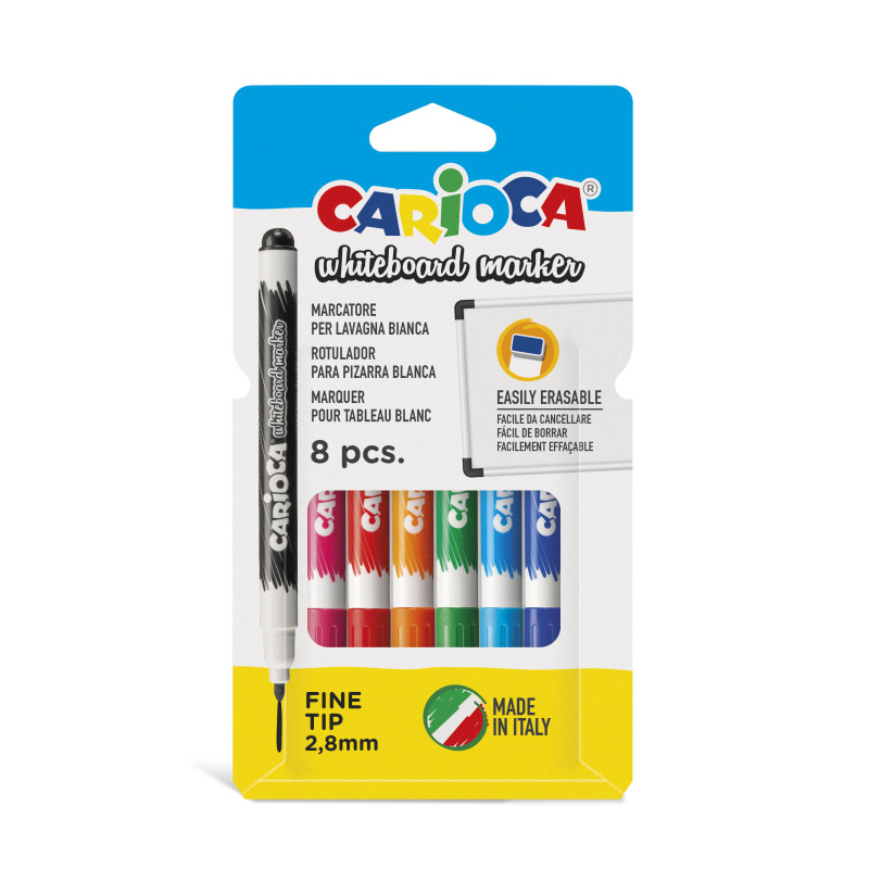 Marcadores finos de pizarra x 8 Carioca