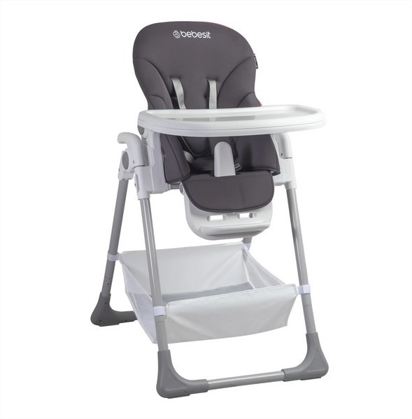 Silla de comer Snack gris Bebesit