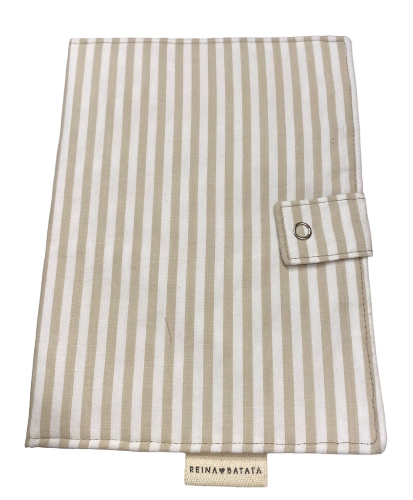 Portadocumentos rayas beige Reina Batata