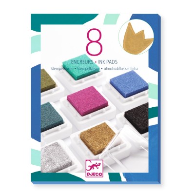8 Ink Pads And 1 Cleaner - Chic Djeco