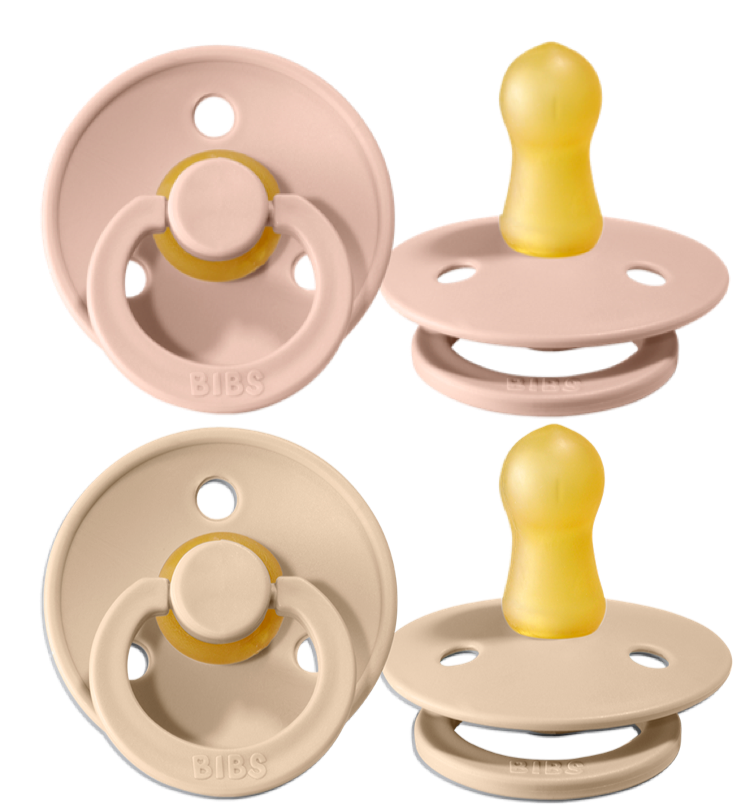 Colour 2 Pack Latex Size 1 Vanilla/Blush Bibs