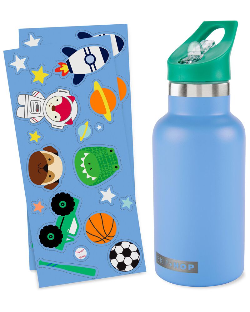 Botella de Acero con Stickers - Azul Skip Hop