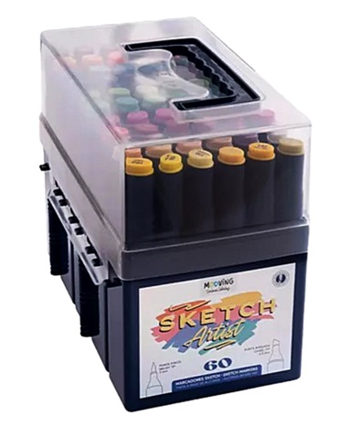 Marcadores Sketch caja x 60 Mooving