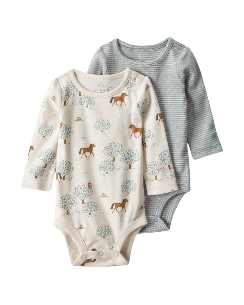 Pack 2 Bodies Ml Algodón Org Little Planet 6M Carters