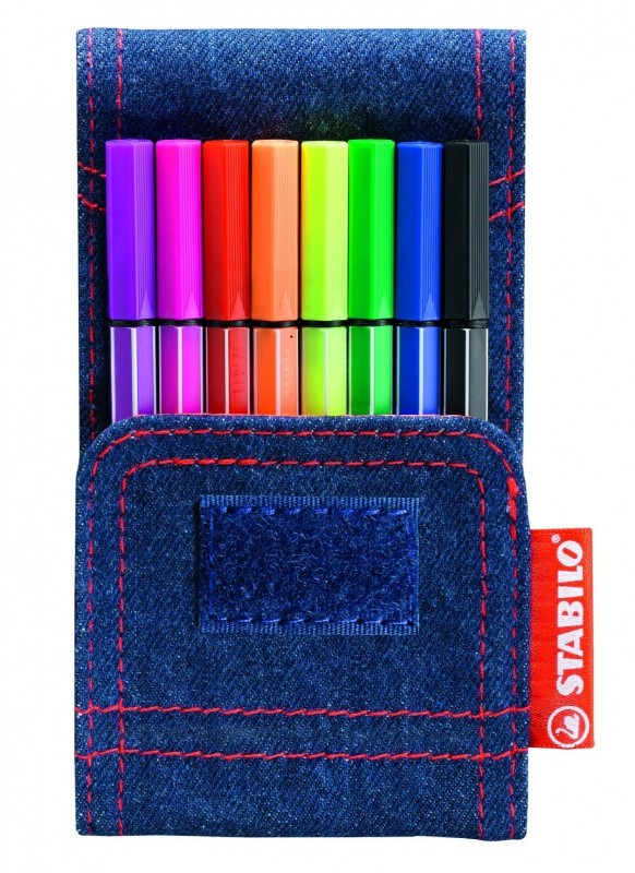 Mini Pen 68 x8 Estuche Jean Stabilo