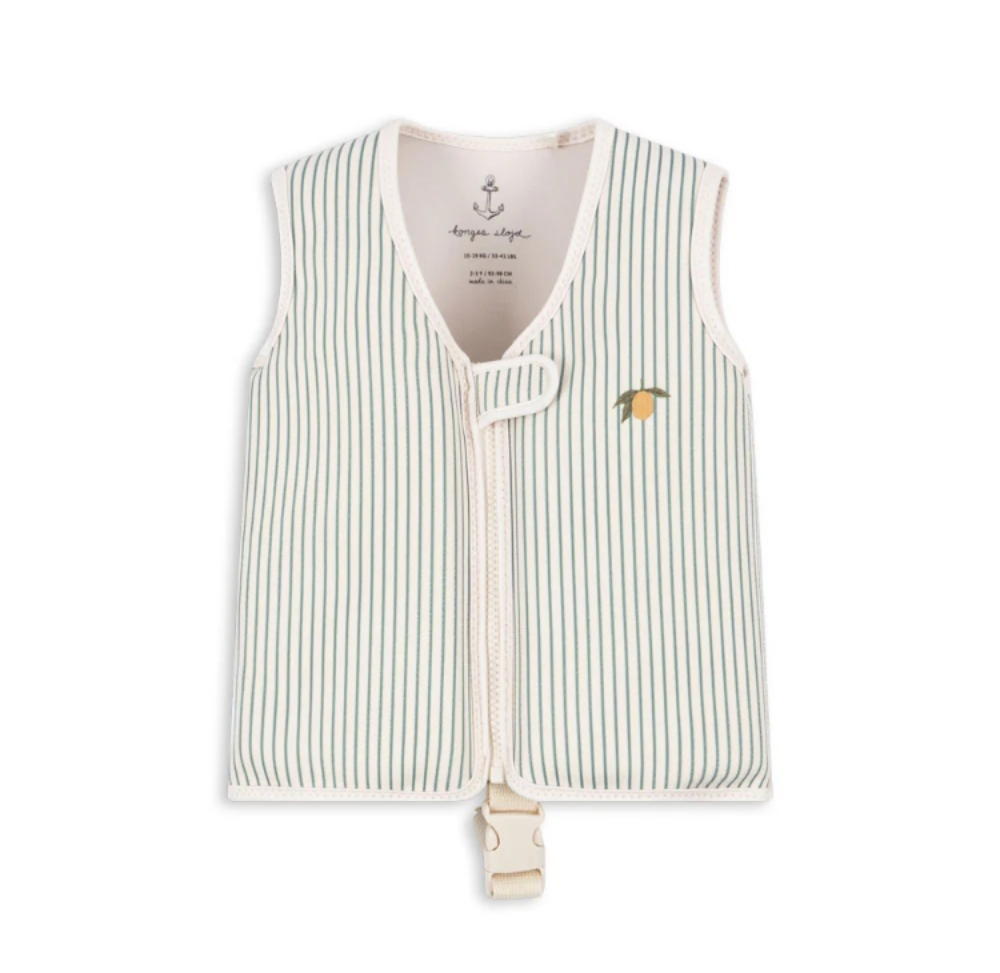 Neoprene Swim Vest Tea Stripe 1-2Y Konges Slojd