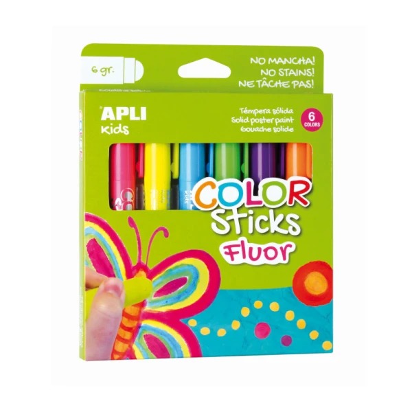 Témpera solida Sticks flúo - Apli