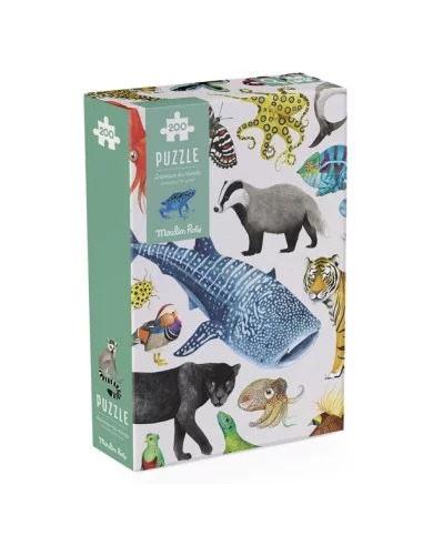 Animales Del Mundo (200Pz) Tout Autour Du Monde Moulin Roty