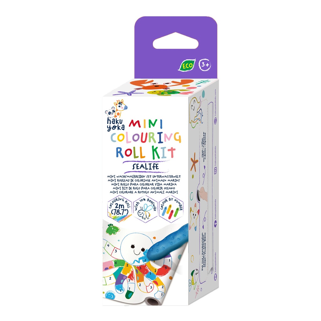 Kit Rollo 2m para Colorear - Amigos Marinos Haku Yoka