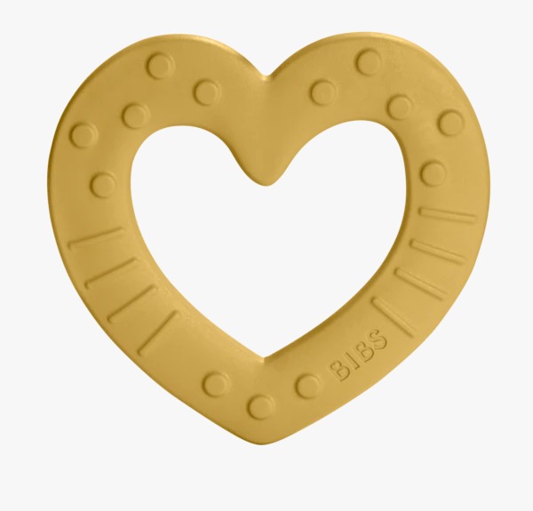 Baby Bitie Heart Mustard Bibs