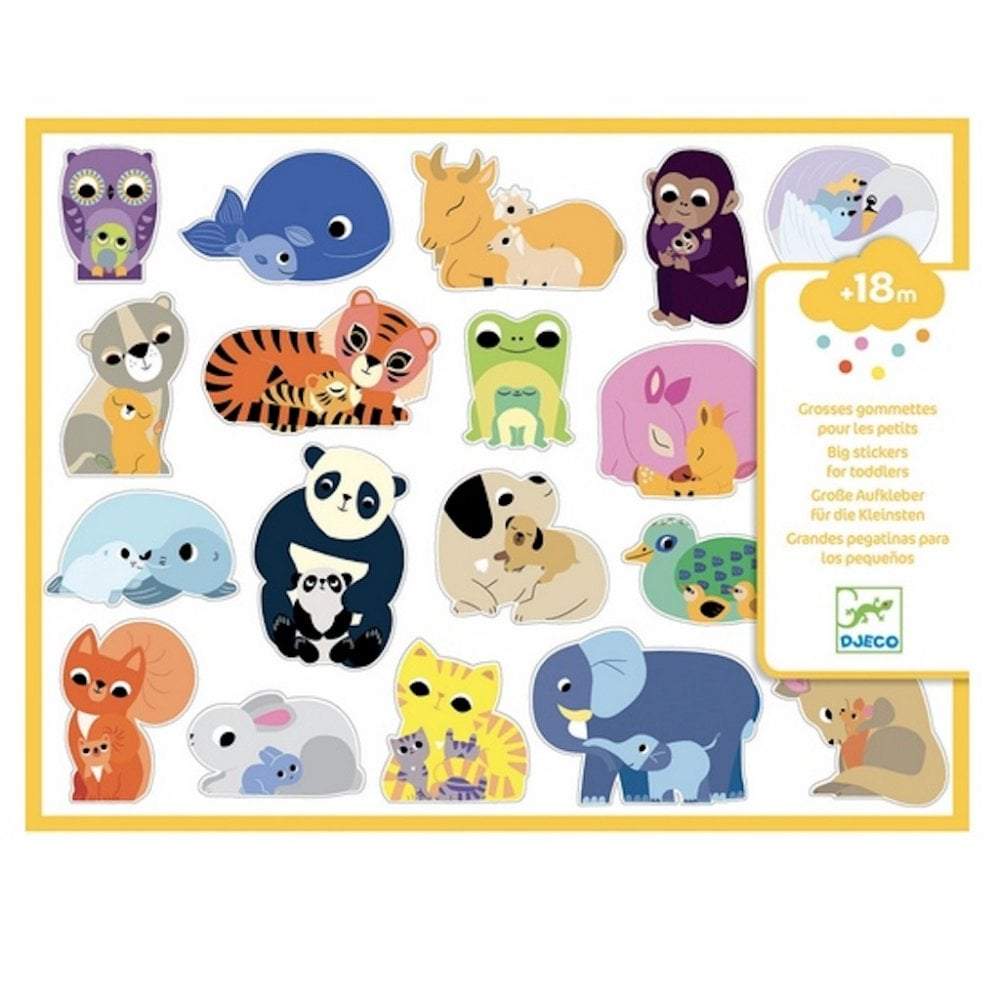 Coloured stickers mums and babies Design by by Djeco