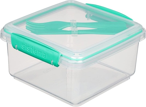 [9414202213563-C] Tupper Lunchera Salad celeste TO GO