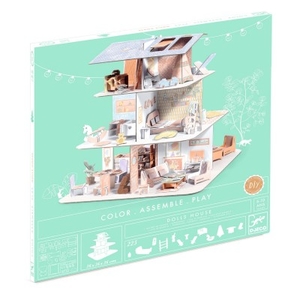 [DJ08005] Color Assemble Play Wood Doll’s house Djeco