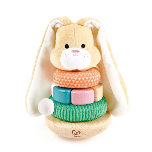 [6943478034822] Conejo apilable peluche y madrea Hape