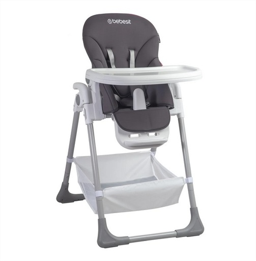 [1038GR] Silla de comer Snack gris Bebesit