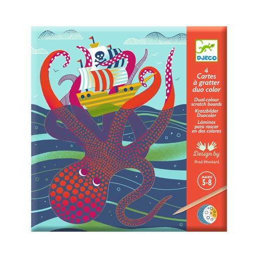 [DJ09714] Cartes A Gratter Duocolor - Topsy-Turvy - Fsc Mix (Packaging