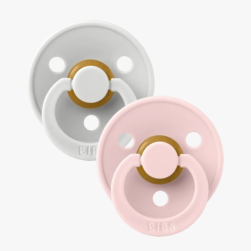[110279] Chupete Colour 2 PACK Latex Size 1 Haze/Blossom Bibs
