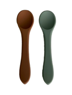 [608011944094] Cucharas x 2 silicona arcilla y verde Storki
