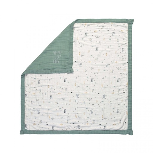 [1312021481] Manta muselina Garden Explorer verde Lassig