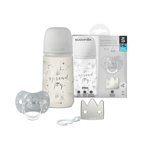 [8426420077071] Set Spread Joy 0-6M Gris Silicona Suavinex