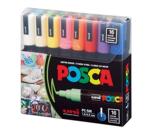 [4902778246108] Marcador 2.5mm x 16 Colores Clasicos Posca