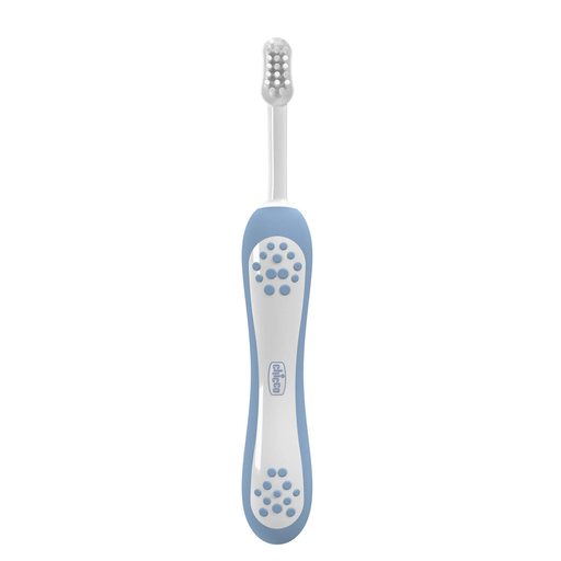 [8058664174690] Cepillo de dientes Celeste c/tapa 6-36m Chicco