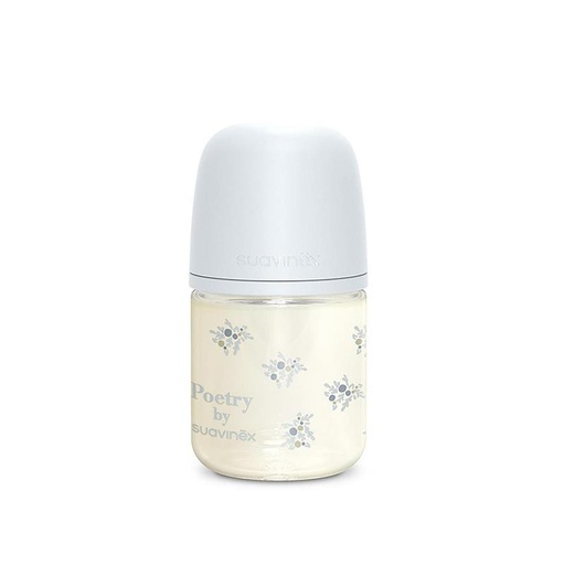 [8426420902939] Biberon Vidrio Sx PRO S 120 ML 0-3M Poetry Azul Suavinex