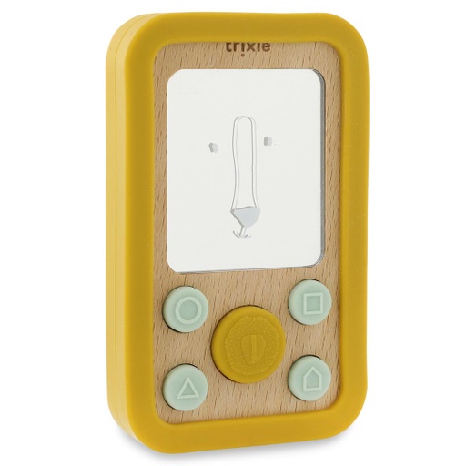 [36-243] Wooden Silicone Baby Phone - Mr, Lion Trixie