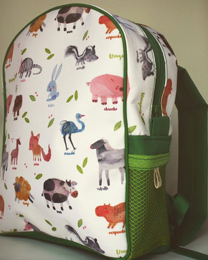 [MAC01] Mochila verde animales Macollo