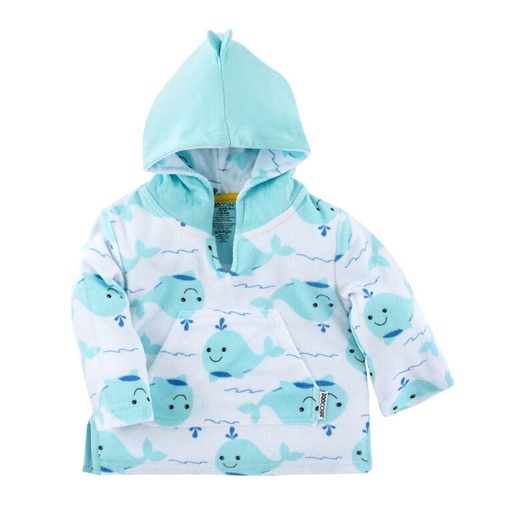 [810608031043] Toalla poncho ballena 0-12m Zoocchini