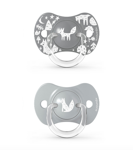 [8426420074957] Chupete Fisio. Sx Pro +18M (X2Uds) Fox Gris Silicona Suavine