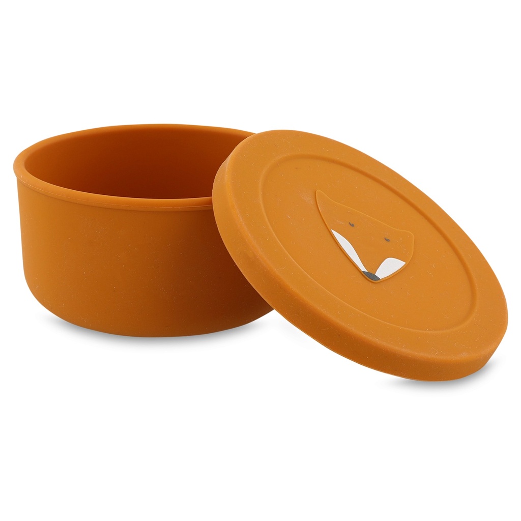 Silicone Snack Pot With Lid - Mr, Fox Trixie
