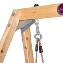 2-In-1 Wooden Single Swing Set Plum