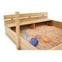Wooden Sandpit With Canopy - Natural Plum
