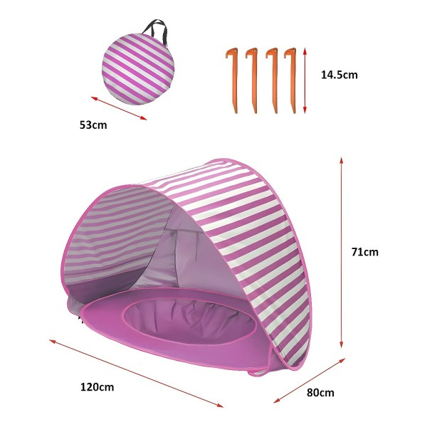Carpa para Bebe para Playa Lila Akas