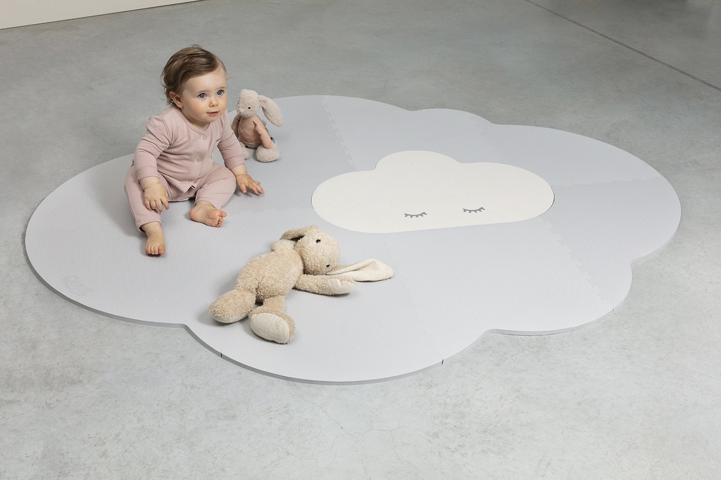 Playmat Head in the clouds (L) - Pearl Grey Quut