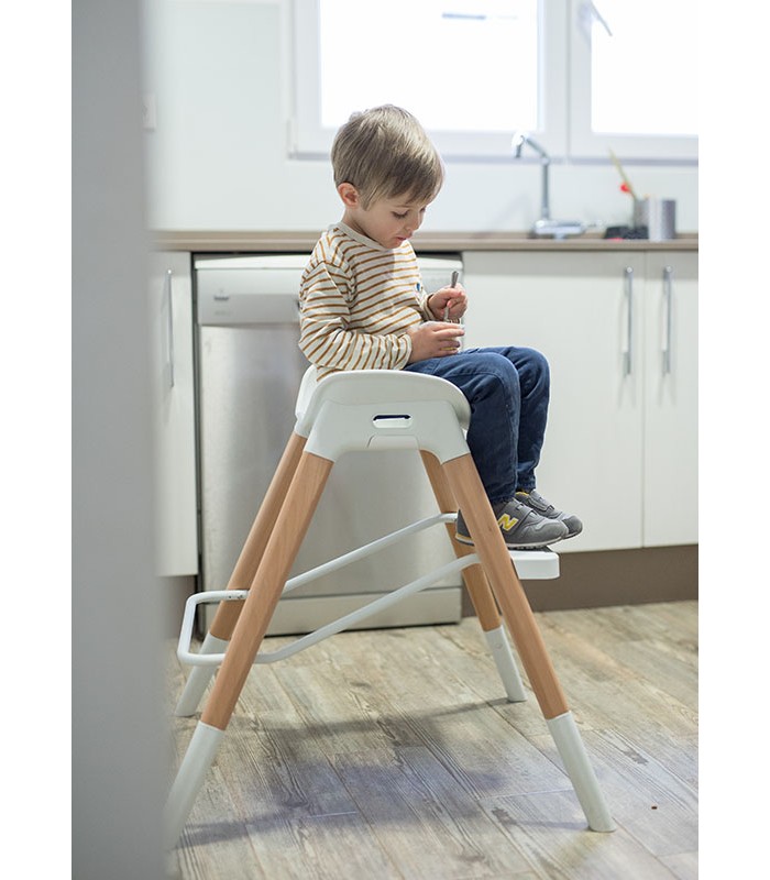 Trona madera multifuncional gris Olmitos