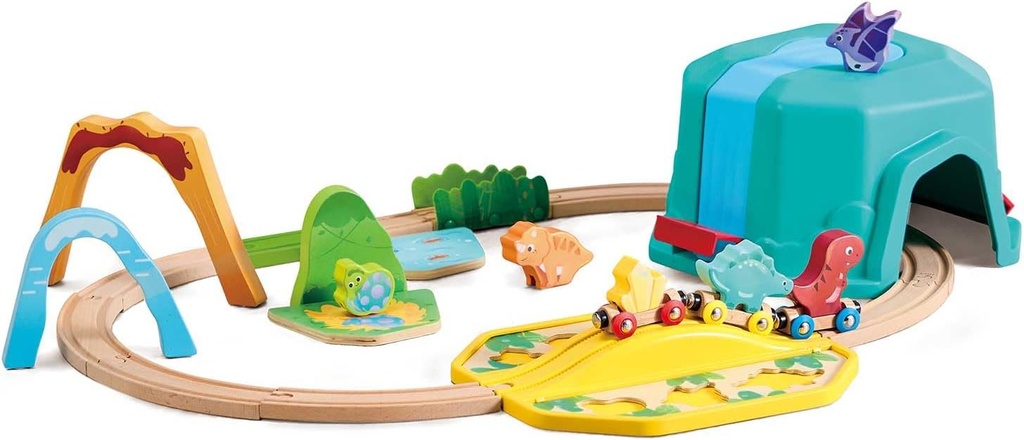 Pista tren en balde Dino Hape