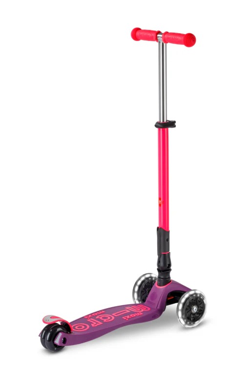 Monopatin Maxi Pleg Neon LED MMD228 - Fucsia/Uva Micro