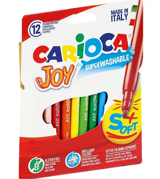 Marcadores finos Joy x 12 Carioca