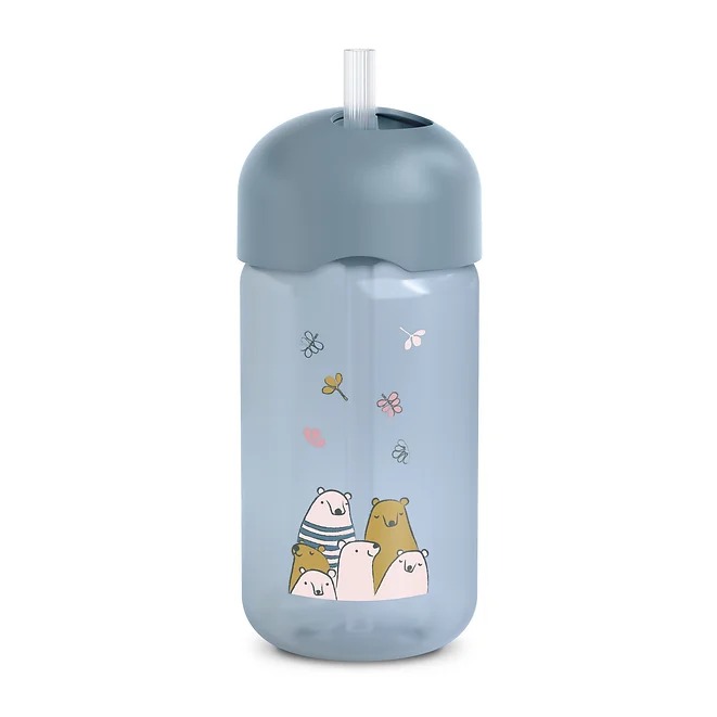 Vaso De Pajita 340Ml - Bears Azul Suavinex