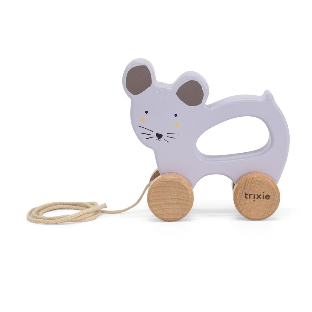 Wooden Pull Along Toy - Mrs. Mouse Trixie